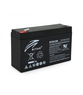 Аккумуляторная батарея AGM RITAR RT6120A, Black Case, 6V 12Ah ( 150 х 50 х 93 (99) ), 1.66kg Q10