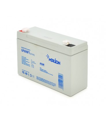 Аккумуляторная батарея MERLION AGM GP690F1 6 V 9Ah ( 150 x 49 x 95 (100 )), 1,54 кг Q10