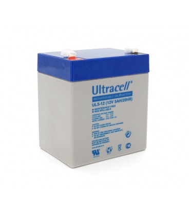 Аккумуляторная батарея Ultracell UL5-12 AGM 12V 5 Ah (90 x 70 x 101), 1.6 kg White Q10/420