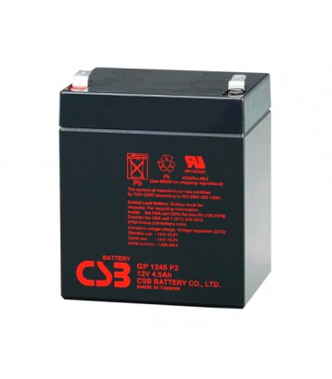 Аккумуляторная батарея CSB GP1245F2, 12V 4.5Ah (90 х70х100 (108)), 1.66 kg Q10