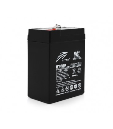 Аккумуляторная батарея AGM RITAR RT650, Black Case, 6V 5Ah ( 70х47х 99 (107) ), 0.695 kg Q20