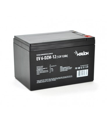 Тяговая аккумуляторная батарея Merlion EV 6-DZM-12, 12V 12Ah M5 (151*98*95 (100)),4.0 kg Q3