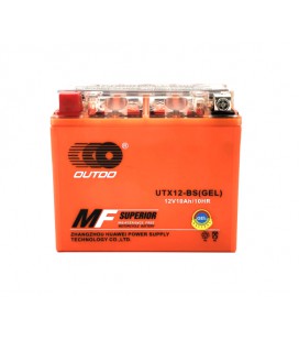 Мотоаккумулятор OUTDO (Maxion) UTX12-BS GEL, 12V 10Ah (150 х 87 х 130), Orange, Q6