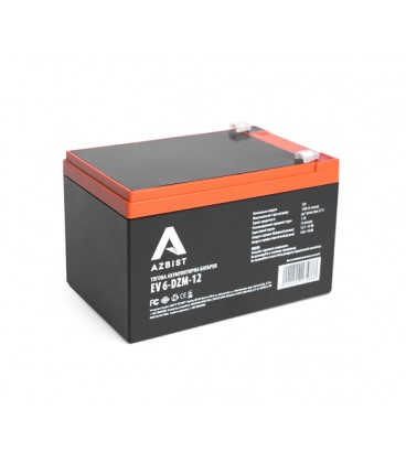 Тяговая аккумуляторная батарея AGM AZBIST 6-DZM-12, 12V 12Ah F2 (151х98х101 мм) Black Q3