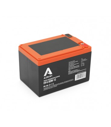 Тяговая аккумуляторная батарея AGM AZBIST 6-DZM-12, 12V 12Ah M5 (151х98х101 мм) Black Q3