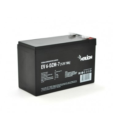 Тяговая аккумуляторная батарея Merlion EV 6-DZM-7, 12V 7Ah F2 (151*65*93), 2.1 kg Q10