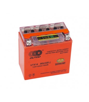 Мотоаккумулятор OUTDO (Maxion) UTX14-BS GEL, 12V 12Ah (150 х 87 х 145), Orange, Q6
