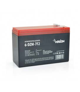 Тяговая аккумуляторная батарея AGM MERLION 6-DZM-7, 12V 7Ah F2, ( 150 x 65 x 95 (100), 2 kg