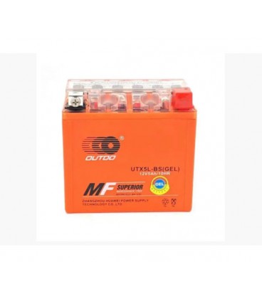 Мотоаккумулятор OUTDO (Maxion) UTX5L-BS GEL, 12V 5 Ah (113 х 70 х 108), Orange, Q10