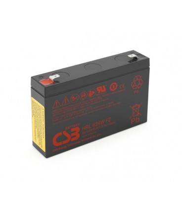 Аккумуляторная батарея CSB HRL634WF2, 6V 9Ah (151х34х99мм) Q10
