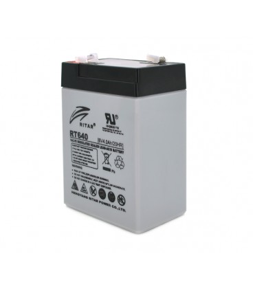 Аккумуляторная батарея AGM RITAR RT640, Black Case, 6V 4Ah ( 70х47х99 (107) ), 0.62 kg Q20