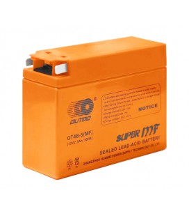 Мотоаккумулятор OUTDO( Maxion) GT4B-5 (MF), 12V 2.3 Ah (114 х 39 х 87), Orange, Q20