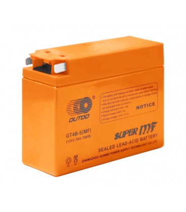 Мотоаккумулятор OUTDO( Maxion) GT4B-5 (MF), 12V 2.3 Ah (114 х 39 х 87), Orange, Q20