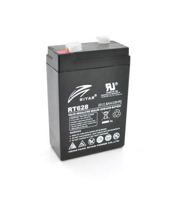 Аккумуляторная батарея AGM RITAR RT628, Black Case, 6V 2.8Ah ( 66х34х 97 (103 ) ), 0.57 kg Q25