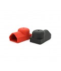 Набор защитных колпачков красный+черный для АКБ под болт, цена за пару 44mm*25mm*20mm