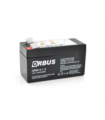 Аккумуляторная батарея ORBUS ORB1213 AGM 12V 1,3Ah (98 х 44 х 53 (59)) 0.525 kg Q20/450