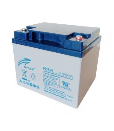 Аккумуляторная батарея GEL RITAR DG12-40, Gray Case, 12V 40.0Ah ( 198 х 166 х 169 (169) ), 12.8 kg Q1/60