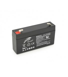Аккумуляторная батарея AGM RITAR RT613, Black Case, 6V 1.3Ah ( 97х24х 52 (58) ), 0.305 kg Q20