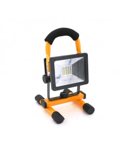 Фонарь-прожектор W901, 20 LED, 30W, питание от 3*1860, угол поворота 135°, USB кабель, корпус прочный пластик, Box