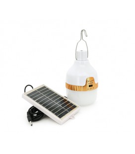 Лампа с встроенным аккумулятором Junai JA-899A, питание от USB+Solar панелька 100х60мм, Box