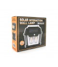 Уличный фонарь YT9992 c cолнечной панелью+датчик движения, 2 лампы, встроенный аккум, крепление на стену, Black, Box