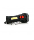 Фонарик ручной LATERNA BK-822 5W. OSL LED+COB, пластик, встроенный аккум, 150х63х47 . IP40, USB кабель