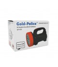 Фонарь поисковый Gold-Polise GP-625, 25+9LED T6, 10W, 1+1 режим, 1800mah, Black, IP40, кабель 220В, 200х120х140мм, BOX