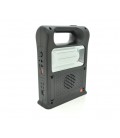 Переносной фонарь CL22+Solar, Power bank 10000mAh, боковое+центр освещение, 2+2 режима, MP3 плеер, 2*USB выхода, 2 лампочки, Box