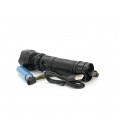 Фонарик BP-X718 P90, Zoom, 1 режим, корпус металл, аккум 18650, индикация заряда, USB кабель, BOX