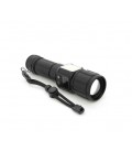 Фонарик BP-X708 P90, Zoom, 5+2+2 режима, корпус металл, магнит, аккум 18650, индикация заряда, USB кабель, BOX