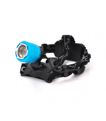 Налобный Фонарик Bailong BL-2199-2 +Blue Light, Cree XML-T, 3 реж., Zoom, корпус- алюминий, водостойкий, ударостойкий, 18650 ак-