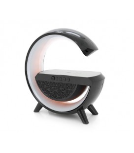 Настольная лампа-ночник HM-2301, Bluetooth колонка, бспроводная зарядка телефона, свет RGB, Box