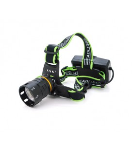 Налобный фонарик Bailong BL-A14-3-P90 , 5W, Zoom, 3 режима, корпус- пластик, водостойкий, ip44, питание 3*18650, USB кабель, 640