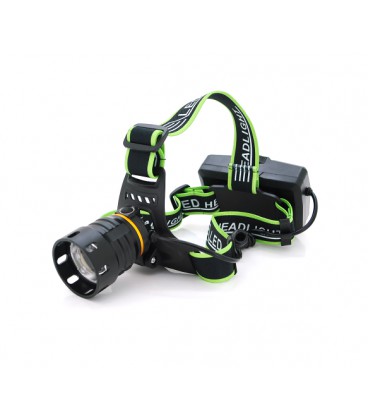 Налобный фонарик Bailong BL-A14-3-P90 , 5W, Zoom, 3 режима, корпус- пластик, водостойкий, ip44, питание 3*18650, USB кабель, 640