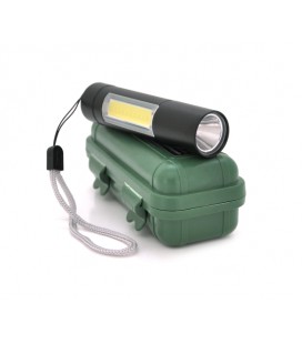 Фонарик ручной POWERMASTER 510COB, 3WLED+COB, CREE R3, 3 реж. алюминий, встроенный аккум, USB кабель, IP44, 85х20х20, Box