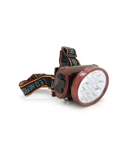 Налобный Фонарик LX-1898, 13*LED, 2 режима, корпус- пластик, встроеный аккумулятор + кабель питания от сети, линза 70*55мм, BOX