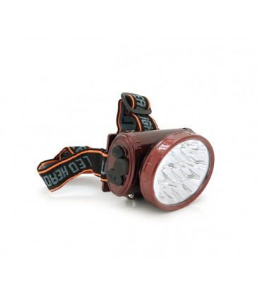 Налобный Фонарик LX-1898, 13*LED, 2 режима, корпус- пластик, встроеный аккумулятор + кабель питания от сети, линза 70*55мм, BOX