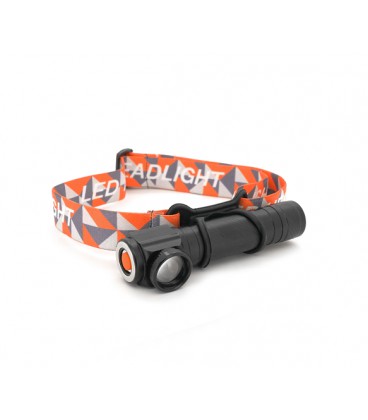 Налобный+ ручной Фонарик Bailong W01-T6, 4 реж., водостойкий, ударостойкий, встроенный аккумулятор, BOX