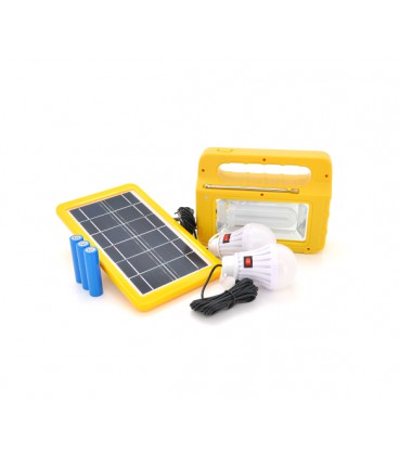 Переносной фонарь RT908BT+Solar, 1+1 режим, Радио+ Bluetooth колонка, встроенный аккум, 3 лампочки 3W, USB выход, Black/Orange