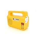 Переносной фонарь RT908BT+Solar, 1+1 режим, Радио+ Bluetooth колонка, встроенный аккум, 3 лампочки 3W, USB выход, Black/Orange