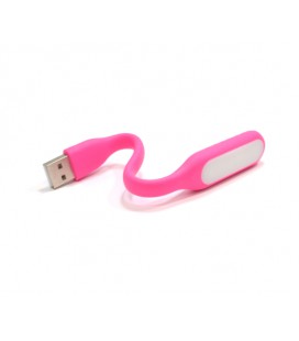 Фонарик гибкий LED USB, Pink, OEM