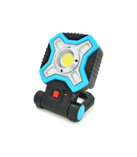 Фонарь-прожектор JX-9957, 4 режима, питание от 2*1860 или 2*АА, корпус прочный пластик, Box