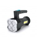 Фонарь поисковый Portable Lamp YT-81043, 4LED T6+COB, 5W, 3+1 режим, 1200mah, Black, IP40, USB кабель, 140х70х90мм, BOX