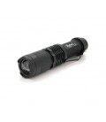 Фонарь ручной Watton WT-086, 1LED Cree T6, 3W, 4 режима, ZOOM, 18650/2800mah, Black, IP44, СЗУ от USB, 115х28х22мм, BOX