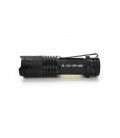 Фонарик ручной Bailong BL-525-XPE-COB, Led-CREE Q5 + COB, 3 режима, Zoom, корпус- алюминий, водостойкий, встроенный аккум, 100х2