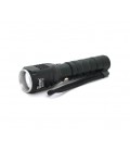 Фонарь ручной Watton WT-087, 1LED Cree T6, 10W, 5 режимов, 18650/2800mah (переходник3*AAA), Black, IP44, СЗУ + АЗУ, 155х33х28мм,