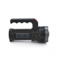 Фонарь поисковый USHL-828, 1LED T6+COB, 3W, 3+1 режима, 1200mah, Black, IP40, USB кабель+Solar, 150х60х90мм, BOX