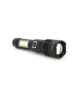 Фонарик BP-C18 P50, Zoom, 1+2 режима, корпус металл, магнит, аккум 18650, индикация заряда, USB кабель, BOX