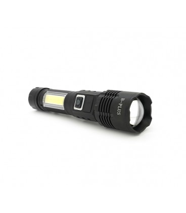 Фонарик BP-C18 P50, Zoom, 1+2 режима, корпус металл, магнит, аккум 18650, индикация заряда, USB кабель, BOX