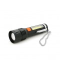 Фонарик XP-P50-P12, 3+1 режим, корпус алюминий, встроенный аккум, USB кабель, BOX